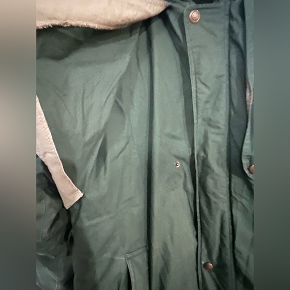 Strato Jac dark green long trench style down and feather filled coat size large+ - Picture 6 of 15